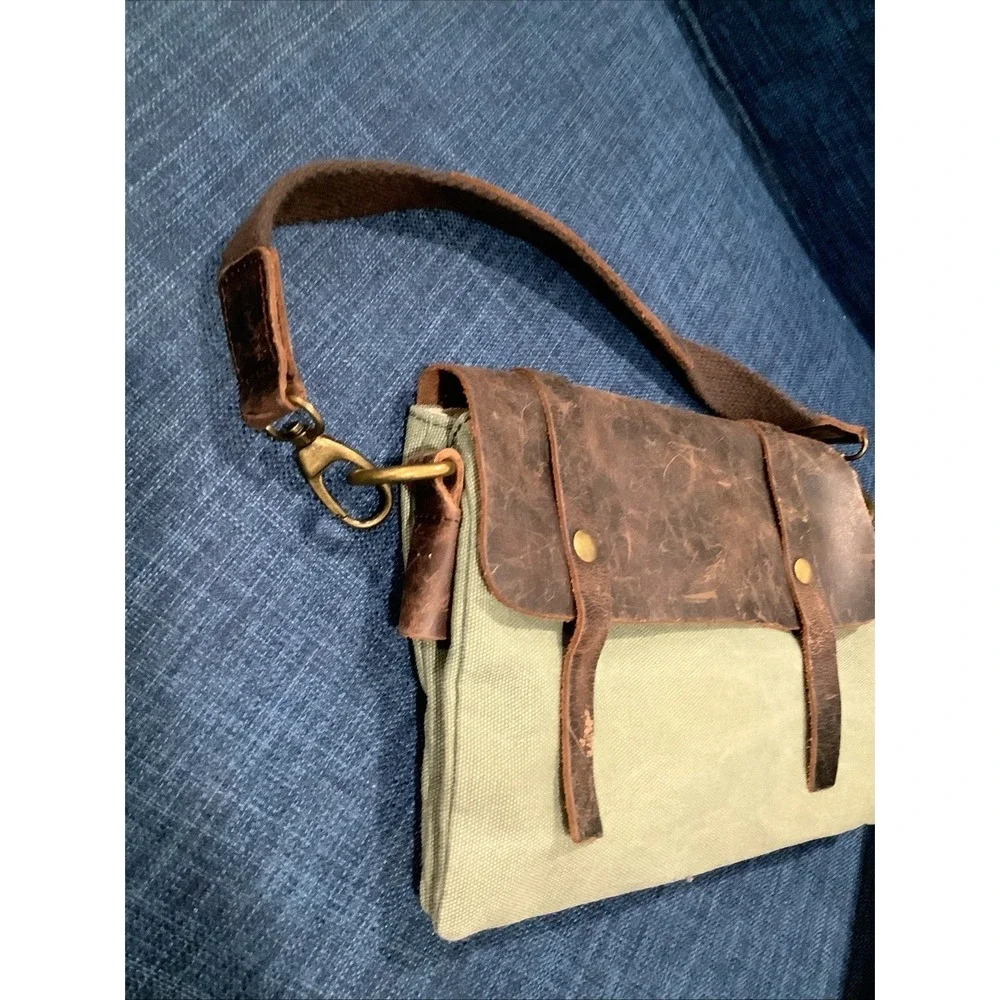 Mcmcc Marrakech Vintage Leather/Canvas Satchel Messenger  Bag
